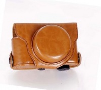 RainbowImaging Ever Ready Protective Brown PU Leather Camera Case , Bag for Panasonic LUMIX DMC-LX7