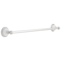 Franklin Brass 126880 Bellini, Bath Hardware Accessory, 24-Inch Towel Bar, Polished Chrome And White