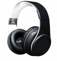 Fanny Wang Headphones Co. Over Ear DJ Headphones with Selectable Bass Boost, Tuxedo, (FW-2001-BLK-WHI)