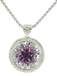 Purple Haze Micro Pave Crystal Ball Marker w/ Swarovski Crystal Chameleon Magnetic Necklace