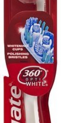 Colgate 360-Degree Optic Full Head Toothbrush, Soft, White