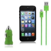 iPhone 5 Car Charger - Lightning Connector - Chromo Inc® Green