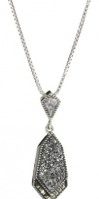 Judith Jack Color Cascade Item Sterling Silver, Swarovski Marcasite and Drusy Pendant Necklace