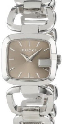 Gucci Women's YA125507 G-Gucci Small Brown Dial Steel Bracelet Watch