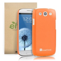 GreatShield Guardian UV Series Slim Fit Snap On Hard Protector Case for Samsung Galaxy S3 S III -Orange