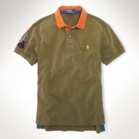 Polo Ralph Lauren Men's Big and Tall Classic Fit Short Sleeve Contrast Collar Mesh Shirt (XLT, Expedition Olive)