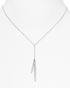 Crislu Platinum Double Quilly Necklace, 16