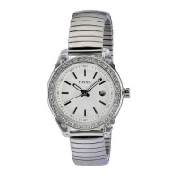 Fossil Women's ES2906 Stainless Steel band expands to the perfect fit Stainless Steel Case Crystal Bezel Silver Dial Watch