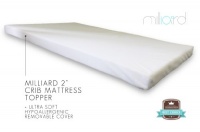 Milliard 2-Inch Ventilated Memory Foam Crib/Toddler Bed Mattress Topper with Removable Waterproof 65-Percent Cotton Non-Slip Cover