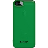 Amzer Soft Gel TPU Gloss Skin Fit Case Cover for Apple iPhone 5 (Fits All Carriers) - 1 Pack - Skin - Retail Packaging - Translucent Green