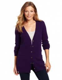 Sofie Women's 100% Cashmere Thermal-Cut Cardigan Sweater