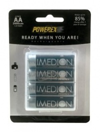 Imedion AA 2400mAh NiMH Rechargeable Batteries, 4-Pack