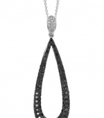 Effy Jewlery Prism Caviar Black and White Diamond Pendant, .92 TCW