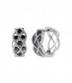 Effy Jewlery Prism Caviar Black and White Diamond Earrings, 1.57 TCW