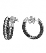 Effy Jewlery Prism Caviar Black and White Diamond Earrings, 2.01 TCW