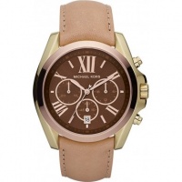 Michael Kors Women's MK5630 Bradshaw Beige & Brown Stainless Steel Watch