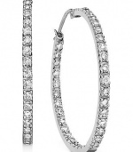 B. Brilliant Sterling Silver Earrings, Cubic Zirconia Large Hoops (1-9/10 ct. t.w.)