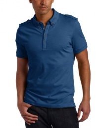 Kenneth Cole Men's Polo With Epaulettes