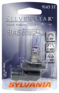 Sylvania 9145 ST SilverStar High Performance Halogen Fog Lamp, (Pack of 1)