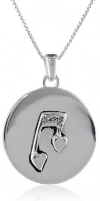 Sterling Silver A True Friend Is Someone Who Knows the Song In Your Heart and Can Sing It Back To You When You Have Forgotten The Words and Sing Reversible Bird Pendant Necklace, 18