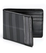 Billfold wallet with one billfold and six credit card slots.