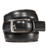 Finish your dressed-up look with this smooth, refined leather belt from The Men's Store at Bloomingdale's.