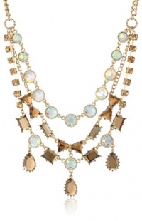 Betsey Johnson Iconic Summer Metallics Gem Necklace, 19