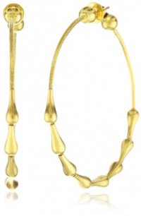 GURHAN Spring Gold Drop High Karat Gold Hoop Earrings