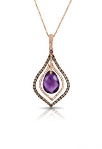 Effy Jewlery 14K Rose Gold Amethyst and Diamond Pendant, 6.66 TCW