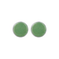 Sterling Silver 5mm Round Aventurine Stud Earrings