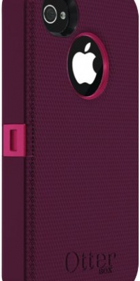 Otterbox Defender Series for iPhone 4 & 4S - Retail Packaging - Peony Pink/Deep Plum