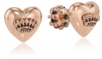 Juicy Couture Replenishment Rose Gold Puffed Heart Stud Earrings