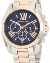 Michael Kors - Mid-Size Bradshaw Chronograph Watch, Silver-Color/Rose Golden - MK5606