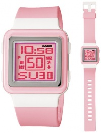 Casio Women's LDF20-4AV Digital Pink Resin Strap Watch