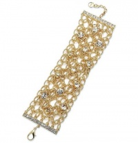 Alfani Bracelet, Gold-Tone Crystal Link Bracelet