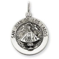 Sterling Silver Antiqued San Juan Los Lagos Medal. Metal Wt- 2g