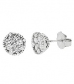 Effy Jewlery 14K White Gold Diamond Round Stud Earrings, 1.00 TCW