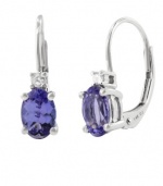 Effy Jewlery 14K White Gold Tanzanite & Diamond Earrings, 1.43 TCW