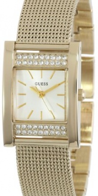 GUESS U0127L2 Yellow Gold-Tone Crystal Watch