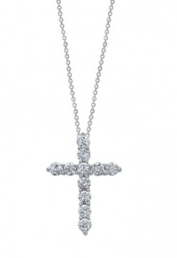 Effy Jewlery 14K White Gold Diamond Cross Pendant, .49 TCW