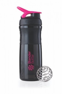 BlenderBottle SportMixer, Black/Pink, 28 Ounce