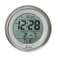 Atomic Bathroom Digital Alarm Clock With suction cup (Silver)