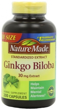 Nature Made Ginkgo Biloba 30mg, 200 Capsules (Pack of 3)