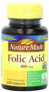 Nature Made Folic Acid 400mcg, 250 Tablets (Pack of 3)