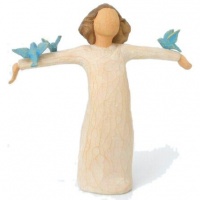 Willow Tree Happiness Angel Figurine, Susan Lordi 26130