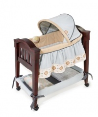 Summer Infant Carter's Classic Comfort Wood Bassinet, Tan/Blue, 0-4 Months