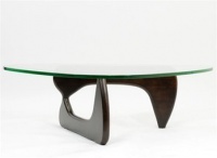 LexMod Isamu Noguchi Coffee Table with Dark Walnut Base