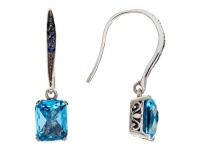 Balissima By Effy Collection Sterling Silver Blue Topaz and Sapphire Earrings