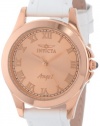 Invicta Women's 14806 Angel Rose Gold Dial White Leather Interchangeable Strap Watch Set