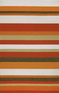 Liora Manne Ravella Stripe Rug, 8-Feet 3-Inch by 11-Feet 6-Inch, Orange